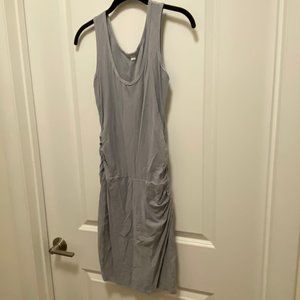 James Perse Gray Cotton Body-Hugging Dress